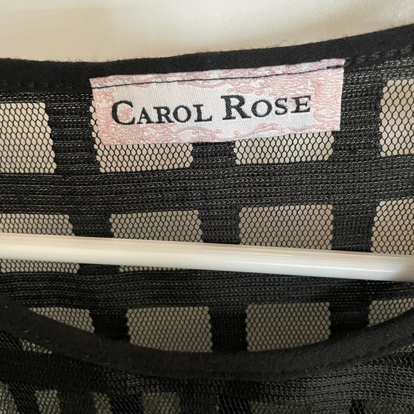 Carol Rose black blouse sz medium like new - Picture 3 of 3